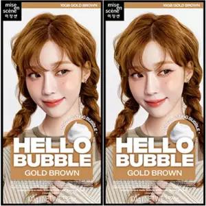 미쟝센 헬로버블 10GB골드브라운x2개 염색약 밝고 화사한 발색좋은 셀프염색