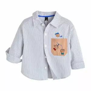 [보리보리/모이몰른]유아 핸드스트라이프 셔츠 M233SHG04P