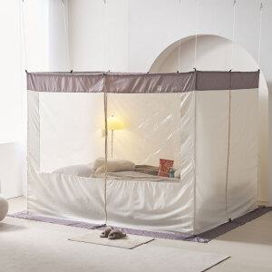 클래식 사각 난방텐트 단품(스텐봉제외) 싱글 캐노피 외풍차단 침대 실내 수면 단열 텐트