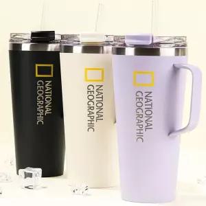 내셔널지오그래픽 크루즈 이중 스텐 텀블러 945ml 리유저블 빨대 대용량 손잡이 보온병 보냉병 보온컵 보냉컵 선물용 단체선물