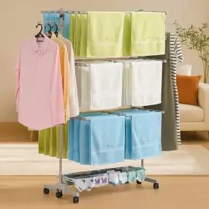 튼튼한 빨래 건조대 루미에 특대형 7단 스텐 접이식 걸이 이불 수건