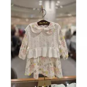 [쇼콜라](강남점)팜로즈원피스 니트조끼세트 (TTOMOE031ASET)