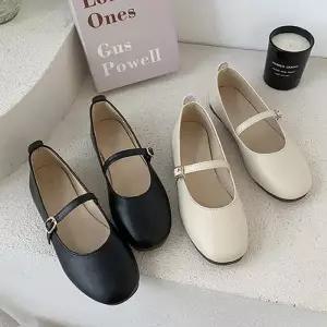 ONM 라운드 메리제인 러블리 세련 플랫슈즈 여성 단화