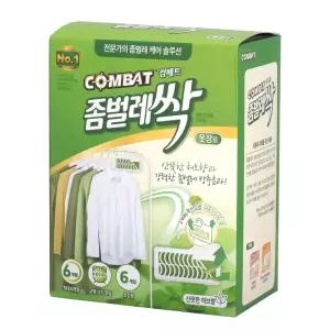 컴배트 좀벌레싹 옷장용 허브향 6개 3팩