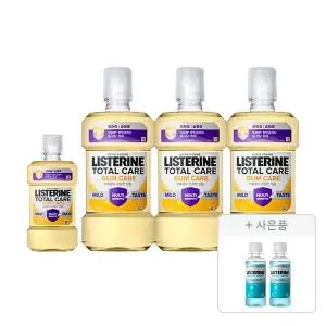 리스테린 검케어 마일드 750ml, 3개+250ml, 1개+증정(쿨민트 마일드 100ml, 2개)