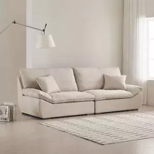 삼익가구 두모브 구스 패브릭 4인용 소파 스툴제외)