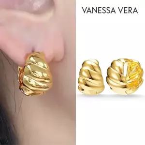 바네사베라 24K 순금 GH 볼륨 로프 원터치 링 귀걸이