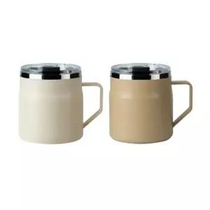 사무실 스텐 손잡이 머그컵 355ml/머그/보냉/휴대용/커피/캠핑/보온/컵/가정용