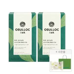 오설록 제주 순수 녹차 티백 20입, 2개 + 증정(그린티웨하스 17g, 1개+러닝 쇼핑백(소), 1개)