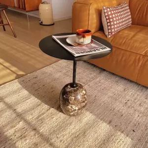 사이드 테이블 원형 대리석 사이드테이블 원목 티 협탁 쇼파