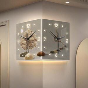 모서리 시계 코너 특이한 양면 벽시계 소형