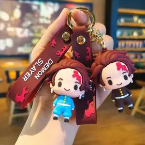 귀멸의 칼날 키링 네즈코 SD버전 펜던트 귀여운 만화 키체인 가방 인형 악세사리 귀칼