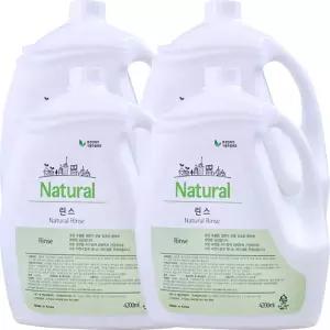 대용량 내추럴 린스(4.2kg x4개) 1박스 샴푸 겸용 바디워시 업소용 사우나 헬스장 호텔 모텔 펜션