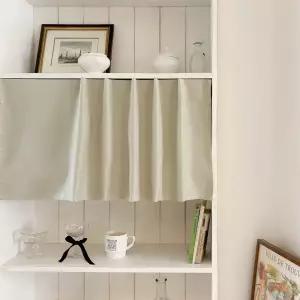 까르데코 이지 무타공 쉽게 붙이는 벨크로 봉집형 책장 선반 주방 가림막 가리개 암막커튼100X40