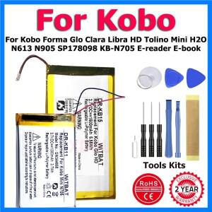 PR- 285083   GN 345361   Kobo Forma Glo Clara Libra HD Tolino 미니 H2O N613 N905 SP용 배터리 178098