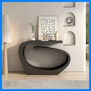 노르딕 콘솔 테이블 럭셔리 거실 가구 현관 테이블 크림 아트 초슬림 엔드 뷰 데스크 복도 장식