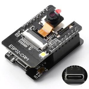 [미국배송] AIDEPEN ESP32-CAM W-BT 보드 ESP32-CAM-MB TYPE-C TO SERIAL PORT CH-340G OV2640 2MP 카메라 모듈 듀얼 모드 지원 노드MCU.