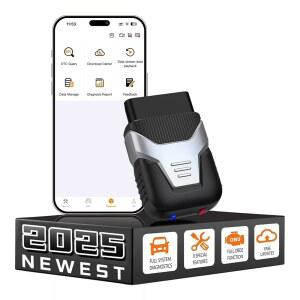 HUMZOR Z100 Bluetooth OBD2 스캐너 u2013 및 Android용 진단 도구. 체크 엔진 표시등, ABS, SRS, 에어백 시스템 7,000개 이상의 고장 코드를 진단합니다. 1996년 이후 대부분의 차량과 호환됩니다