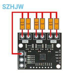 I2C SMBUS 핀으로 션트 전원 INA219 보드 교체 트리플 장치 전류 전압 공급 모듈 채널 모니터 INA3221 센서