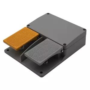 YQSIYU 듀얼 페달 풋 스위치 SPDT NO NC 순간 작동식 풋스위치 주물 알루미늄 재질 선반 드릴 펀칭 동력