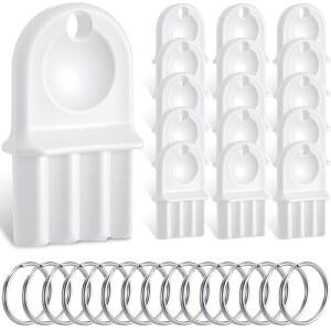 Geelin 15개 종이 타월 디스펜서 키, 대부분의 상업용 화장지 홀더 및 물티슈 디스펜서, 범용 교체용(화이트)