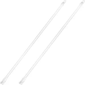 AOOCEEPAW 17인치 2피스 블라인드 완드 수직 교체 부품 틸트 후크 및 그립이 있는 투명 막대 플라스틱