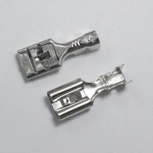 10Pcs 9.5mm 여성 압착 단자 2-4mm2 케이블 용 고전류 자동차 커넥터 스페이드 터미널