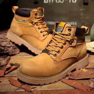 cat 작업화 안전화 소가죽 발보호 신발 건설 부츠 벤워드 남성용 작업 하이 캐터필러