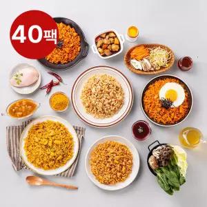 (혼합)흑닭 더 시즌 닭가슴살 볶음밥 저당 볶음밥 200g 5종(카레+찜닭+샤브샤브+비빔밥+불닭) 40팩