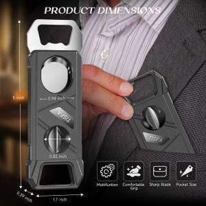 라온식 시가 커터 기요틴 V 병따개 휴대용 클리퍼 가위 날카로운 2 개 세트 3 in 1