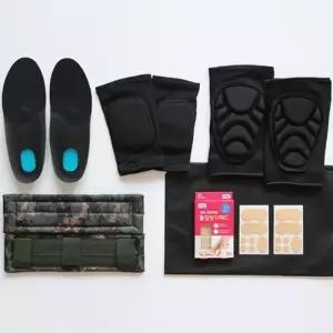 (상품선택 기본세트)군대 군 입대 입영 훈련소 준비물 반입가능 용품 세트 논산 군인 선물 깔창 무릎 보호