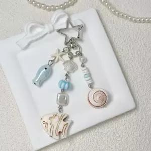 ( )소라 물고기 조개 껍질 불가사리 키링 고동 등대 소라 바다 여름 제주도 여수 강릉 소품샵 가방걸이 해