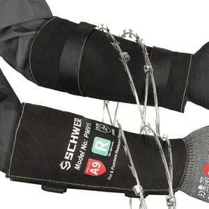 Schwer ANSI A9 컷 & 레벨 5 펑크 방지 암 슬리브, PM915 고위험 보호 가드, 물림, 원예 슬리브 가시 방지, 법 집행 자체 방어를 위한 전술 작업 블랙.