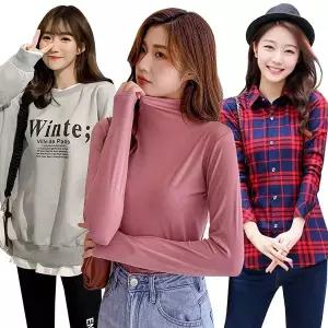 [하프클럽/이삐다]겨울 땡처리찬스 남녀 기모티셔츠 긴팔티 니트티 집업티 맨투맨 후드티