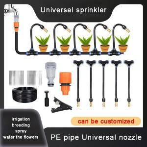 8mm PE 파이프 범용 자동 관개 스프링클러 키트 회전식 구리 노즐 물주기 파티오 미스트 냉각 시스템