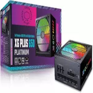 쿨러 마스터 XG650 플러스 플래티넘 ARGB 풀 모듈식 650W 내장 정보 디스플레이 패널 135mm 사일런트 팬