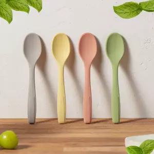 빌리에코 국산 실리콘 이유식 요거트 스푼 16cm 아이스크림 디저트 어린이 수저 숟가락