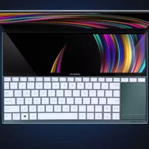 키보드스킨  실리콘 키보드 커버 스킨 프로텍터 14 인치 Asus ZenBook Duo UX481F UX481FL UX481fn UX481 F