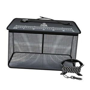 Gitohoni 스컬리 튜브로 수면에 뜨는 낚시용 빅 컴팩트한 수납 피쉬케이지 6m 미끄럼방지 로프 어획망 튼튼한 봉제 물고기 보호 가방 물 여과 피쉬 바스켓 개폐가 쉬운 지퍼 제방 낚시, 계류 배 낚시에 대응