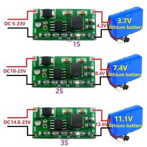 다중 셀 1S 2S 3S 스텝다운 벅 리튬 Lipo 배터리 충전기 모듈 DC 5V-23V 6V 9V 12V 15V  4.2V 8.4V