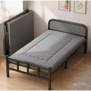 접이식 철제 침대프레임 매트리스 지지대 1인용 싱글 견고 게스트룸 간편 이동식 디자인