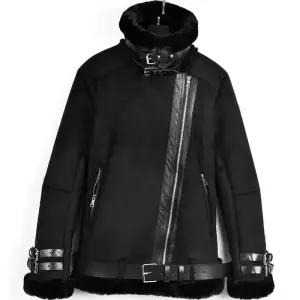 체크코트 남성롱무스탕 퍼