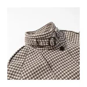 여성 모직코트 추동 스트리트 체크 모직 코트 1PICK4