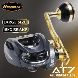 SAMOLLA 와이드 바디 베이트캐스팅 릴 바다 낚시 릴 대형 깊은 해수 방수 6.2:1 15KG 드래그 황동 기어 딥