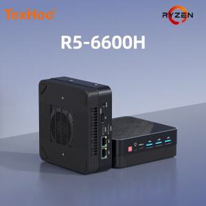 TexHoo 미니 AMD PC R5 HD 6600H 7730U DP Wifi6 네트워크 R7 게이밍 컴퓨터 4300U R3 듀얼 포트 데스크탑