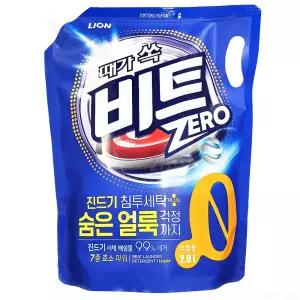 라이온코리아 비트 액체세제 드럼용 파우치 리필 2L 1개