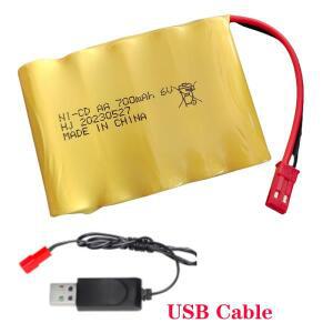 전기 장난감에 대 한 6V 700mAh AA NI-CD 배터리 팩 자동차 선박 로봇 충전식 6.0v mah JST 플러그
