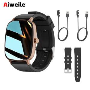 2.01 인치 Aiweile AW63 스마트 시계 남자 Smartwatch 블루투스 통화 피트니스 손목 안드로이드 IOS 경량 PK LT10