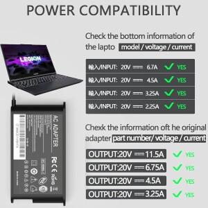 호환 노트북 전원 어댑터  레노버 5 Pro-16 Y545-15 씽크패드 P70 아이디어패드 Y910 충전기  230W  11.5A