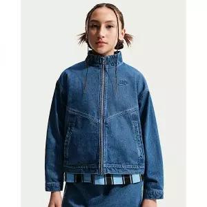 나이키 스포츠웨어 컬렉션 윈드러너 주니어 데님 재킷 - 미스틱 네이비/미스틱 네이비/에게안 스톰/코스털